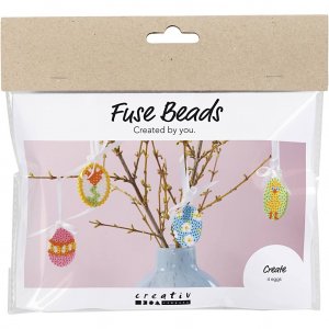 Mini DIY-tuubihelmien setti - ripustettavat koristeet munien muotoisina - sekoitettuja v�rej�