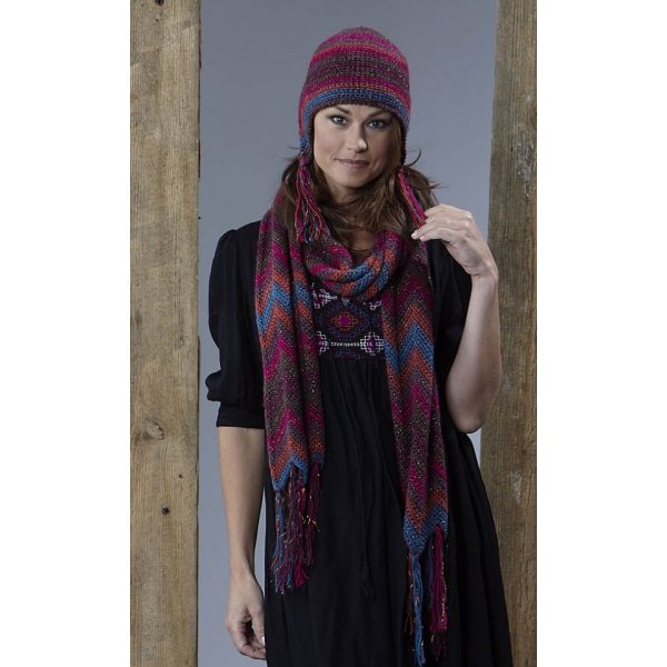 Virkattu kuvio - Virkattu hattu, huivi ja huivi