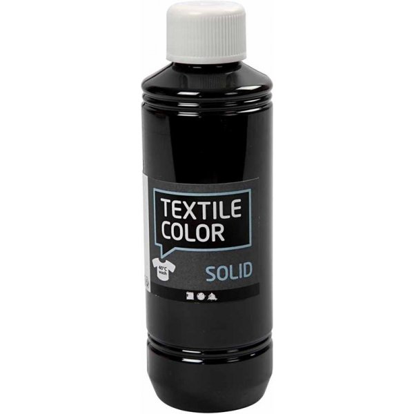 Tekstiili Kiinte tekstiilimaali - musta - pllyste - 250 ml