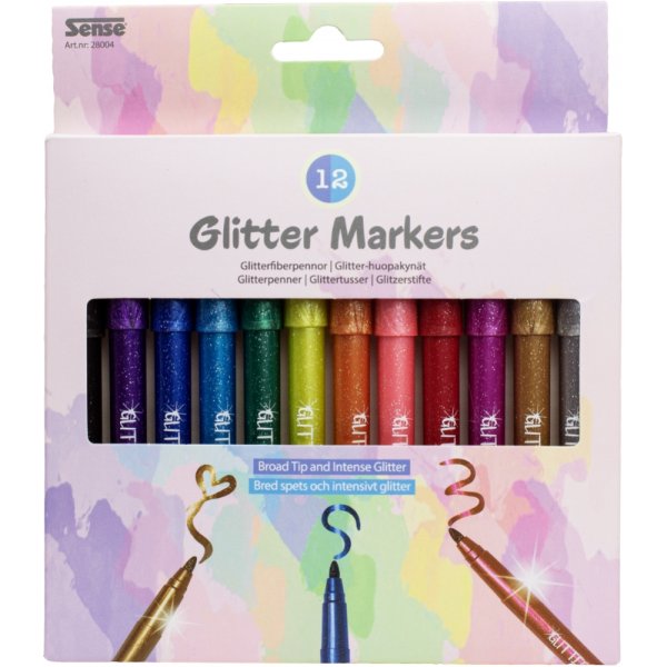 Glitter-kuitukynt 12P