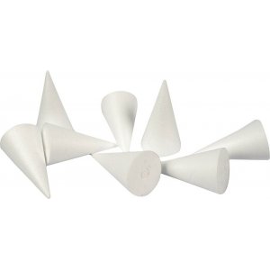 Styroksikartioita - valkoinen - Ø5,5 cm - 50 kpl Styroksikartioita - valkoinen - Ø5,5 cm - 50 kpl