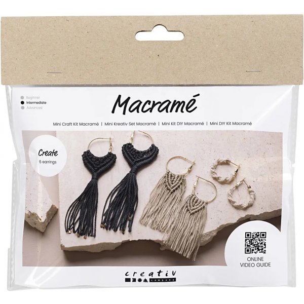 Mini DIY Kit Macrame, korvakorut