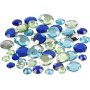 Strassit - sininen/vihre harmonia - Pyre - 6+9+12 mm - 360 kpl