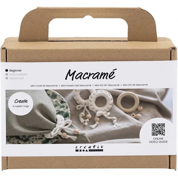Mini DIY Kit Macrame, Lautasliinasormus