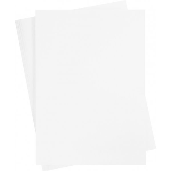 Vrillinen pahvi - valkoinen - 270 g - 10 arkkia