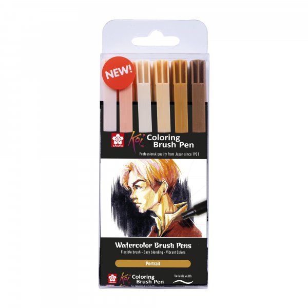 Sivellin kyn Sakura Koi Coloring Brush 6 kyn - muotokuva