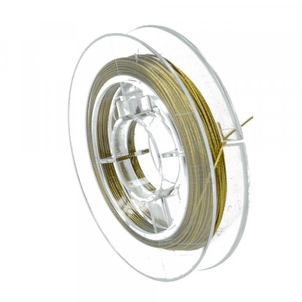 Korulanka 0,38 mm - kultainen 10 m nylonpinnoite