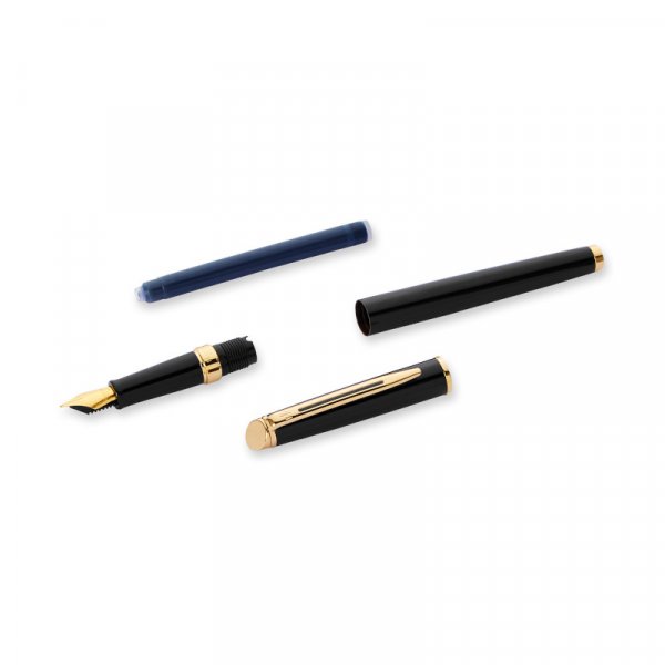 Täytekynä Waterman Hémisphère - Black Gold Rem - Medium Blue Täytekynä Waterman Hémisphère - Black Gold Rem - Medium Blue