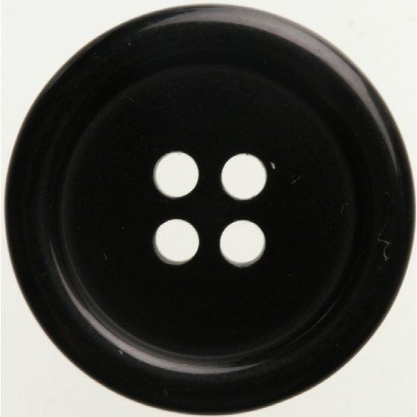 Nappi Pyre 4-reikinen 15 mm 8kpl - Musta