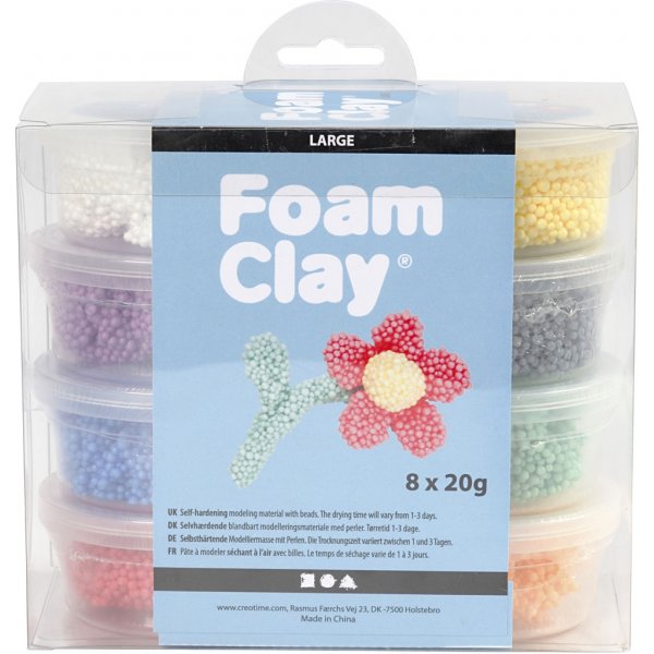 Foam Clay Suuret sekavärit - 8 x 20 g Foam Clay Suuret sekavärit - 8 x 20 g