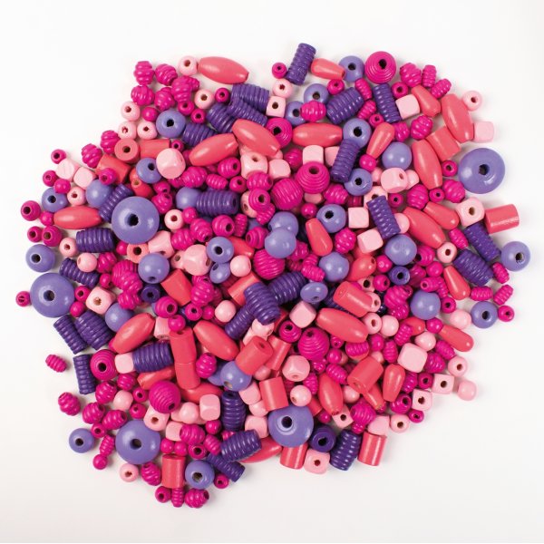 Puinen helmisekoitus cerise