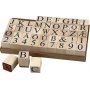 Postimerkit - kirjaimet ja numerot - 20 x 20 mm - 45 kpl