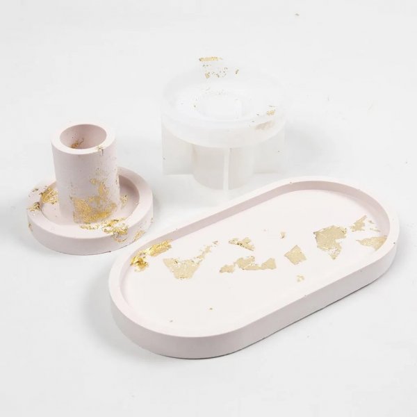 Aloita DIY Kit Hartsivalu, kynttilänjalat ja alustat Aloita DIY Kit Hartsivalu, kynttilänjalat ja alustat