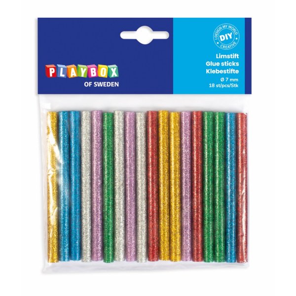 Liimapuikko Glitter - 7mm 18 kpl