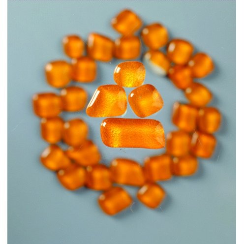 MosaixSoft - lasimosaiikki 8 - 25 mm - oranssi 200 g ~ 140 kpl.