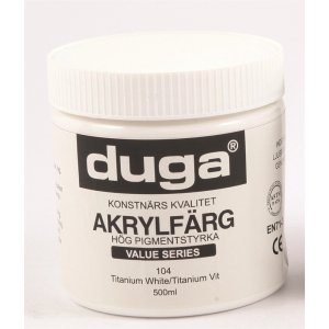 Akryylimaali 500ml valkoinen