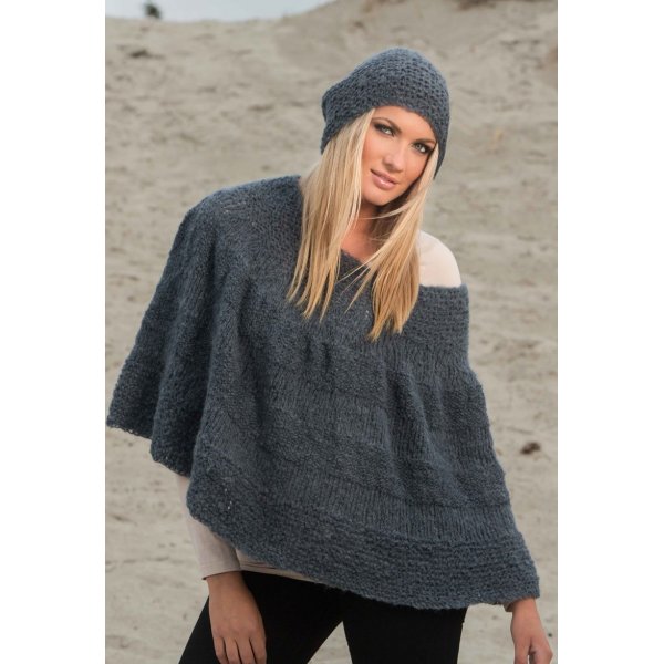 Neulekuvio - Poncho ja hattu (1308-4)