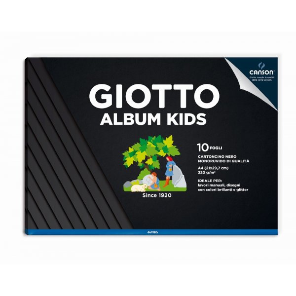 Piirustuslehti Giotto Noir 10 sivua 220g - A4