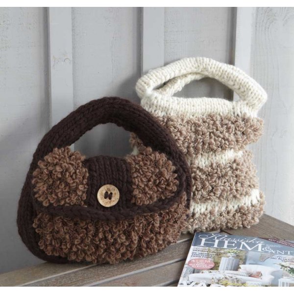 Neulekuvio - Neulottu laukku ja kotelo