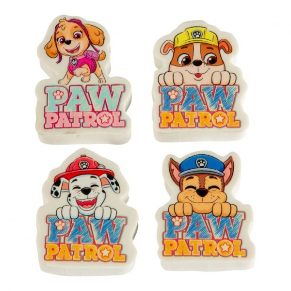 Paw Patrol - Eraser 4 kpl Paw Patrol - Eraser 4 kpl