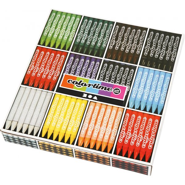 Colortime Crayons - sekavrit - 12 x 24 kpl