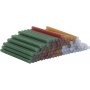 Liimatangot miniliimapistooliin - kulta - vihre - punainen - hopea - glitter - L10 cm - 100 kpl