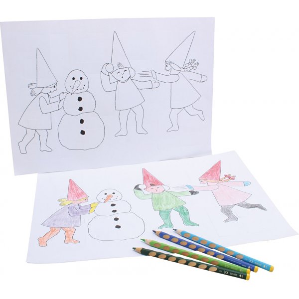 Joulukalenteri tontuilla lumipallosotapeleissä - valkoinen - A3 - 30 kpl Joulukalenteri tontuilla lumipallosotapeleissä - valkoinen - A3 - 30 kpl