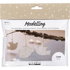 Mini DIY-setti - Polymeerisavesta tehdyt kyyhkyt