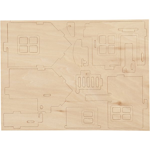 3D Rakennushahmo - Talo terassilla