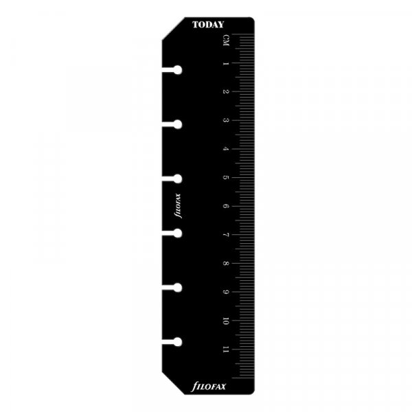 Viivain/merkki Filofax Pocketille - musta