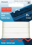 Puuvillateippi 10-40 mm valkoinen