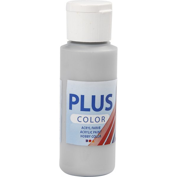 Plus Color Hobby maali - hopea - 60 ml Plus Color Hobby maali - hopea - 60 ml