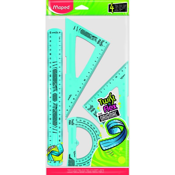 Viivainsetti - Maped - Twist'n Flex Set 4 osaa