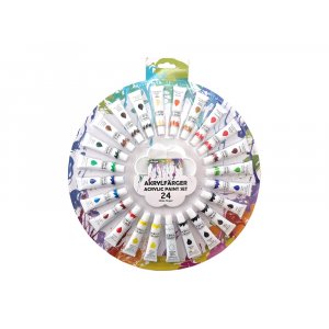 V�rillinen akryylilevy py�re� 24x12ml
