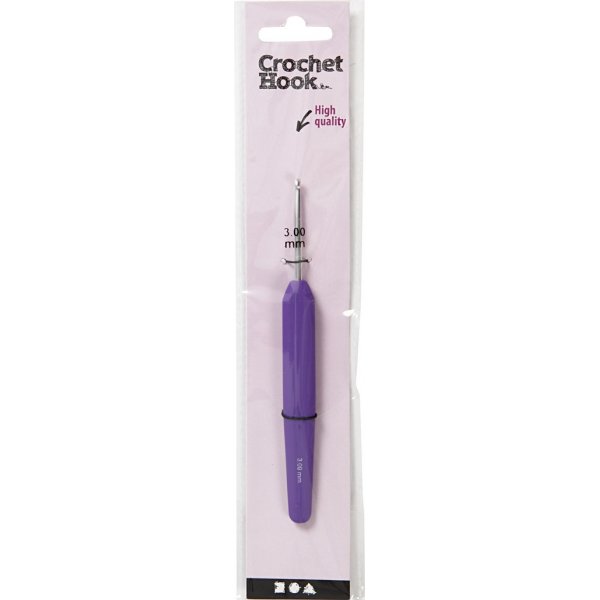 Virkkuukoukku - violetti - ei. 3 Virkkuukoukku - violetti - ei. 3