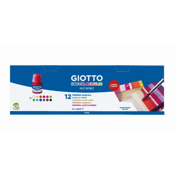 Akryylimaali Giotto Decor - 12x25 ml