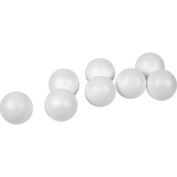 Styroksipallot - valkoinen - 4 cm - 100 kpl