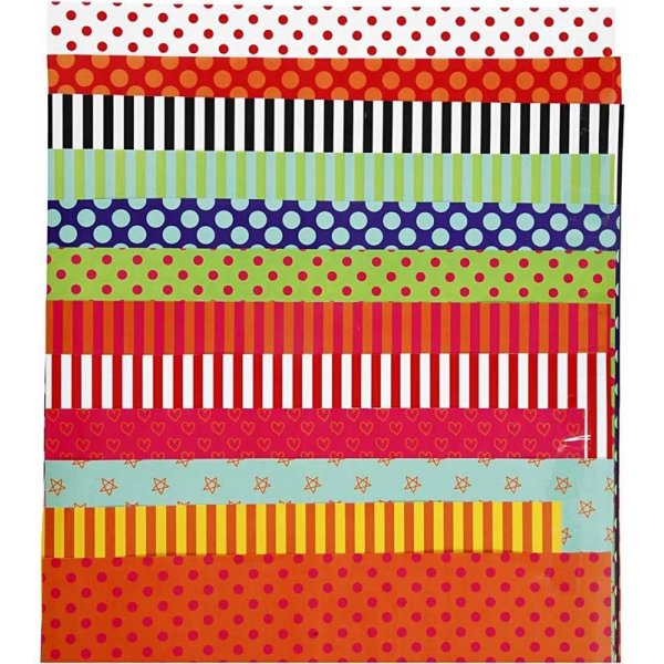 Kiiltv paperi - sekavrej - Kuvioitu - 50 arkkia