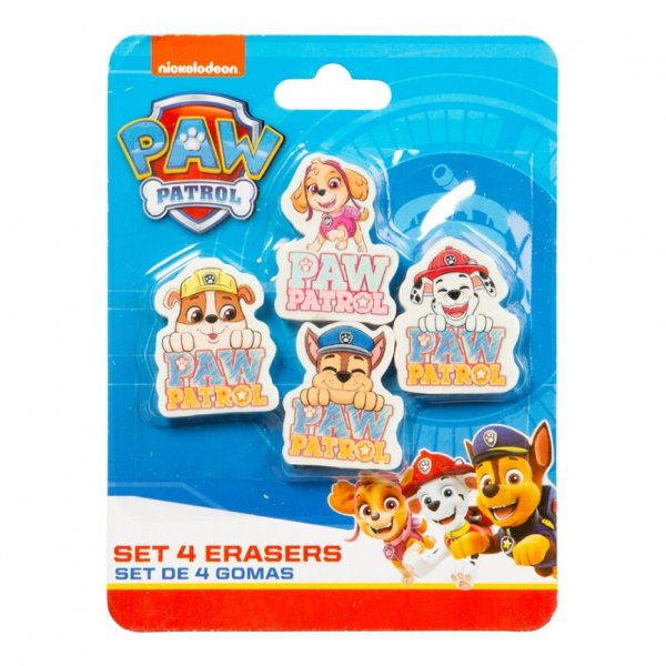 Paw Patrol - Eraser 4 kpl