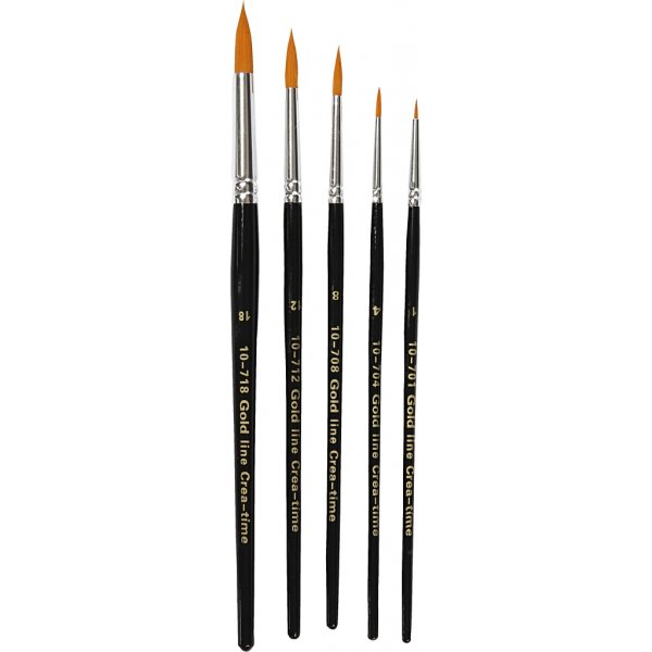 Gold Line siveltimet - ei. 1+4+8+12+18 - pyöreä - 5 kpl Gold Line siveltimet - ei. 1+4+8+12+18 - pyöreä - 5 kpl