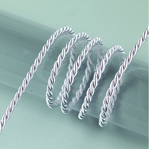 Johdon viskoosi 4 mm - 25 metri - hopeanvrinen