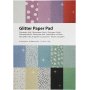 Glitterpaperi lohkoissa - A4 - 30 arkkia
