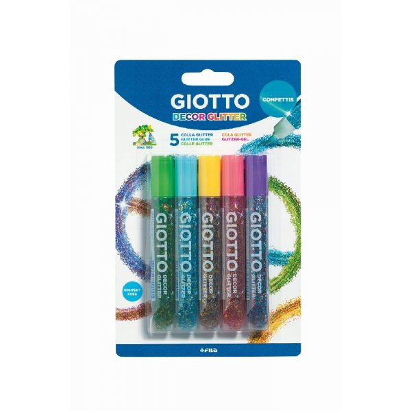 Giotto Glitter Glue - 5 kpl konfettia