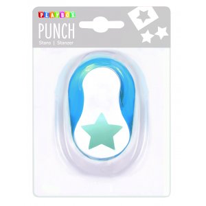 Punch star 2,5 cm - Sininen/valkoinen