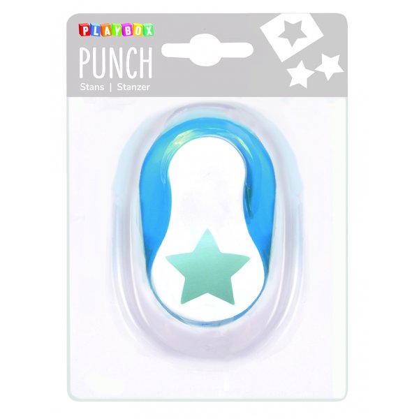 Punch star 2,5 cm - Sininen/valkoinen