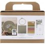 Mini DIY Kit -kirjonta - plynvihre - kirjontarengas