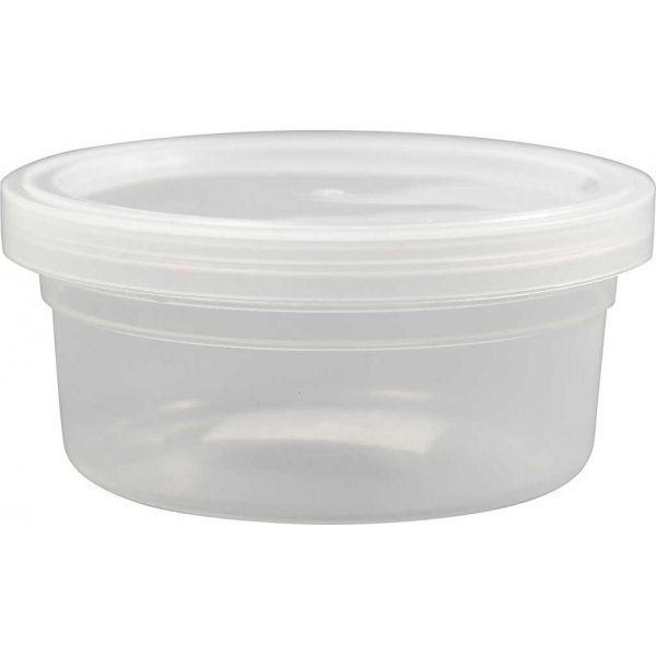 Muovipurkki kannella - 125 ml - 20 kpl