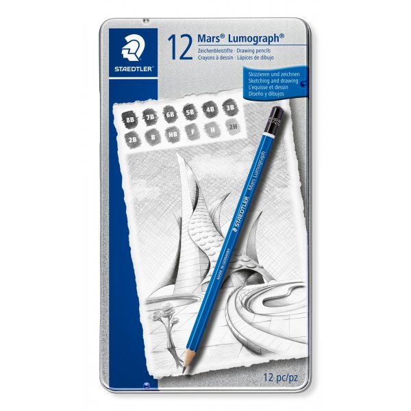 Mars Lumograph Pencils 100 G12S - 12 kyn