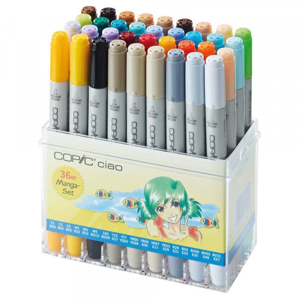 Copic Ciao -setti - 36 kyn - Manga