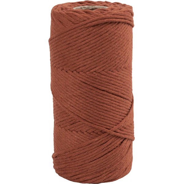 Makramelanka - poltettu oranssi - Ø2 mm - 198 m Makramelanka - poltettu oranssi - Ø2 mm - 198 m